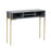 Madrid Grey & Gold Console Table - The Furniture Mega Store 