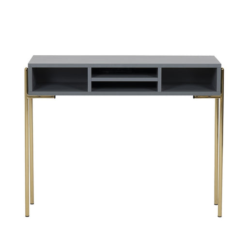 Madrid Grey & Gold Console Table - The Furniture Mega Store 