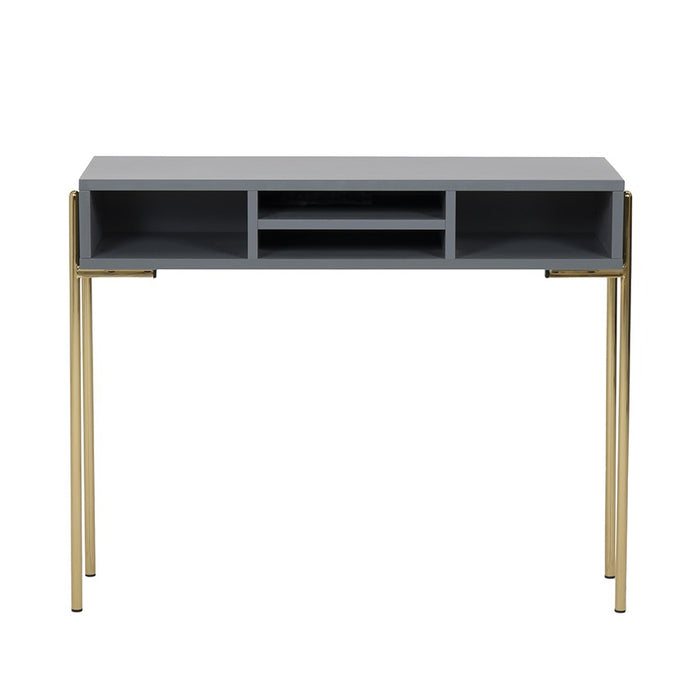 Madrid Grey & Gold Console Table - The Furniture Mega Store 