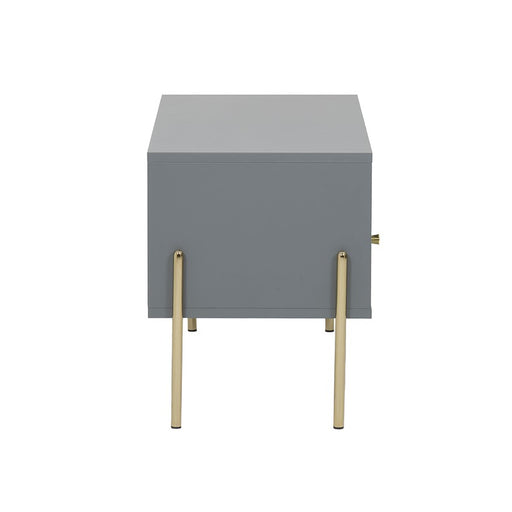 Madrid Grey & Gold TV Unit - 80cm - The Furniture Mega Store 
