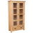 Wiltshire Natural Oak 2 Door 1 Drawer Glazed Display Cabinet - The Furniture Mega Store 