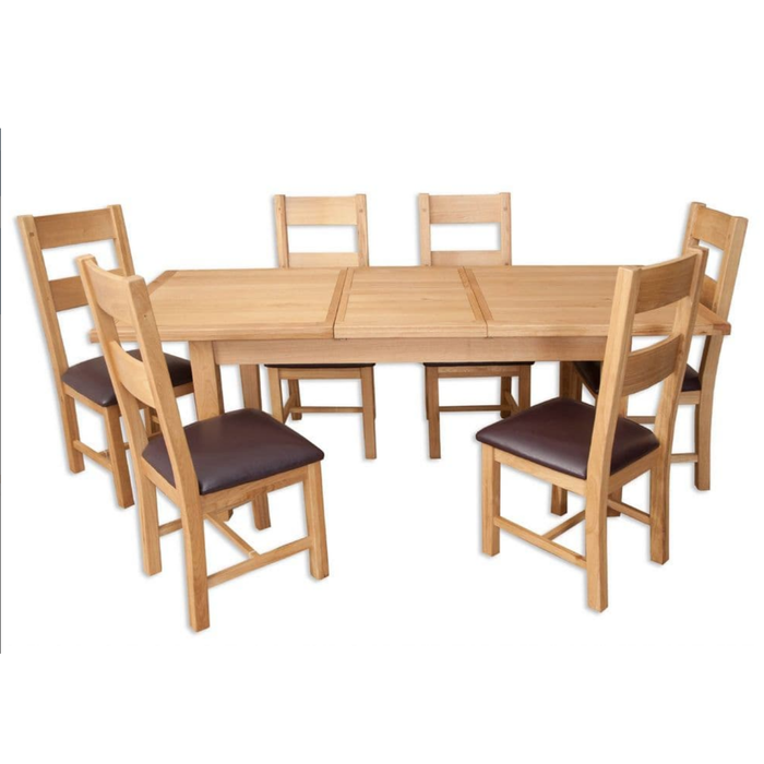 Wiltshire Natural Oak 1.6 Extending Dining Table - The Furniture Mega Store 