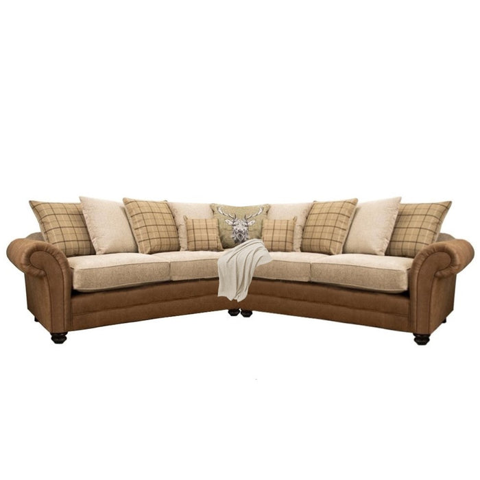 Darwin Fabric Corner Sofa Collection - Scatter or Standard Back - The Furniture Mega Store 