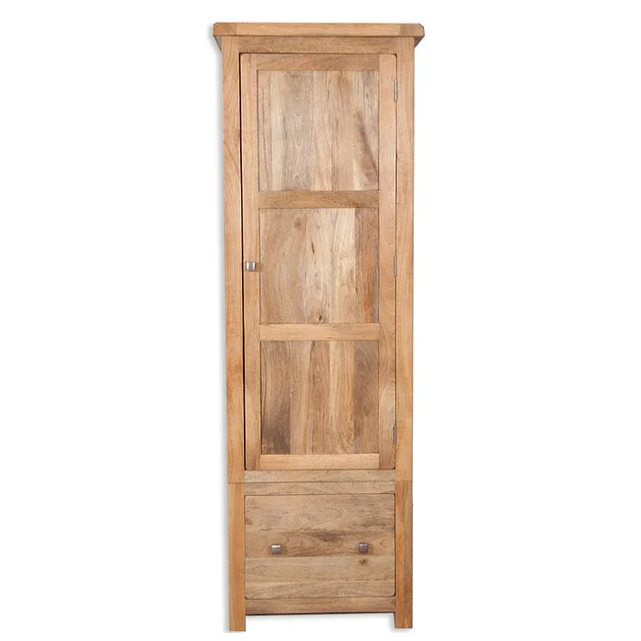 Bombay Mango Wood 1 Door 1 Drawer Wardrobe - The Furniture Mega Store 