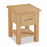 Bevel Natural Solid Oak 1 Drawer Lamp Table - The Furniture Mega Store 