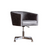 Fern Antique Ebony Leather Swivel Office Chair - The Furniture Mega Store 