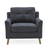 Olten Charcoal Fabric 3 Seater Sofa & 2 Armchairs Set - The Furniture Mega Store 