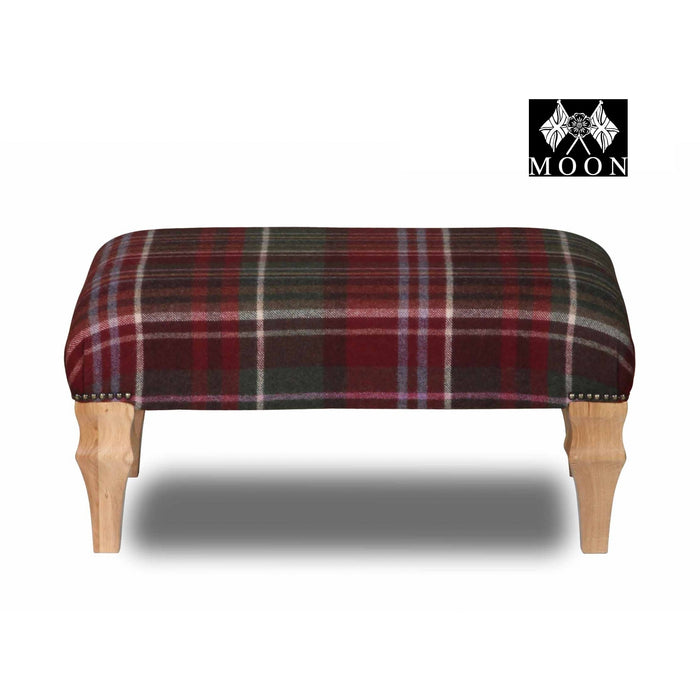 Moon Wool Small Banquet Footstool - Choice Of Wool & Legs - The Furniture Mega Store 