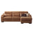 Ethos Italian Leather Chaise Corner Sofa Collection - Choice Of Leathers - The Furniture Mega Store 