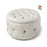 Margherita Round Button Tufted Italian Leather Ottoman - Choice Of Leathers - The Furniture Mega Store 