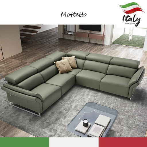 Mottetto Italian Leather Power Recliner Sofa - Various Options - The Furniture Mega Store 