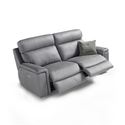 Refrain Italian Leather Dual Comfort Power Recliner Sofa Collection - The Furniture Mega Store 