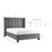 Alegra Silver-Grey 4"6 Double Bed - The Furniture Mega Store 