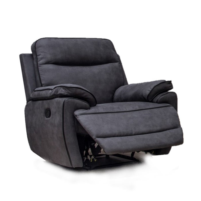 Radley Charcoal Grey Fabric Recliner Sofa & Armchair Collection - The Furniture Mega Store 