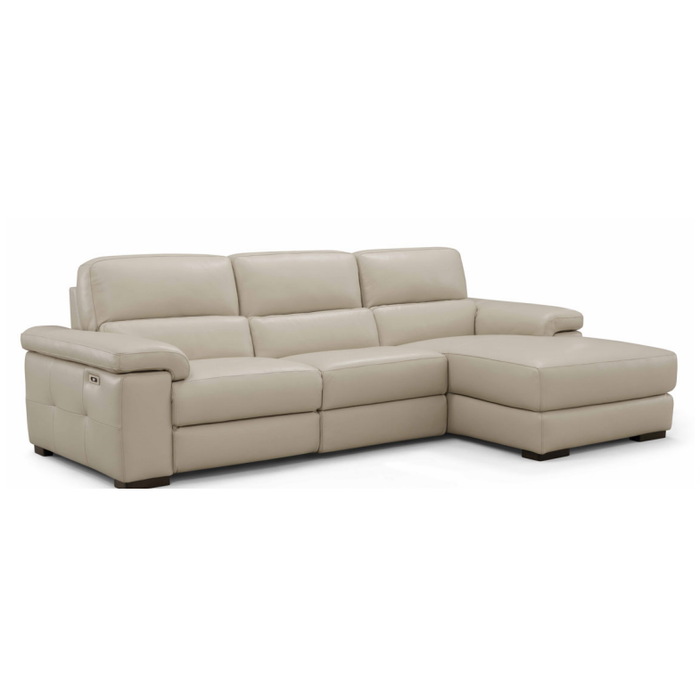 Stresa Italian Leather Power Recliner Chaise Sofa - Choice Of Leathers - The Furniture Mega Store 