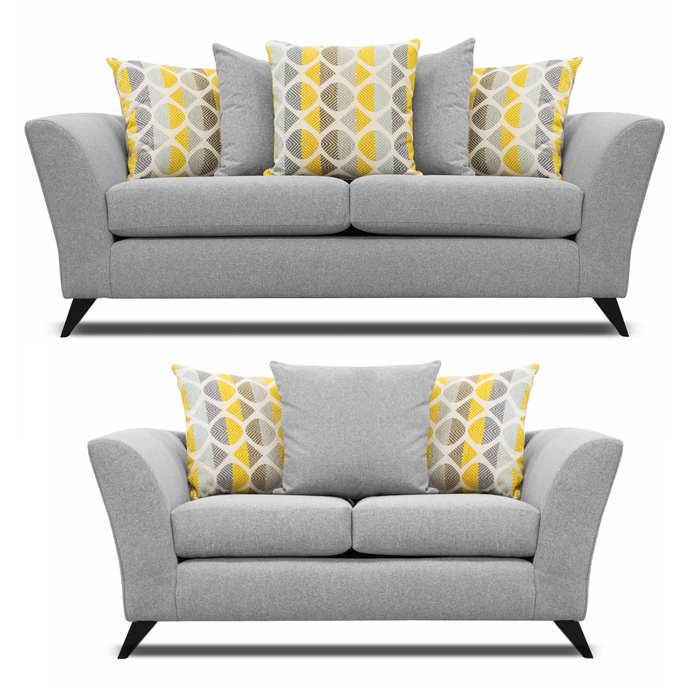 Keswick 3 Seater & 2 Seater Sofa Set - Choice Of Pillow Or Standard Back - The Furniture Mega Store 