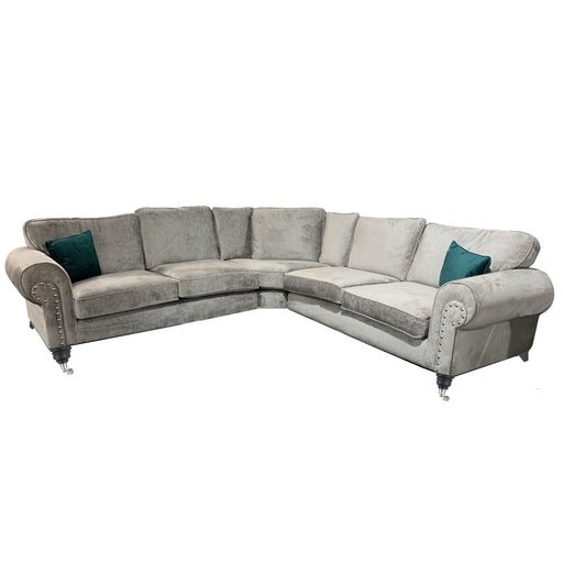 Freesia Fabric Corner Sofa - Choice Of Pillow or Standard Back & Fabrics - The Furniture Mega Store 