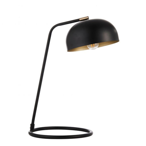 Soho Antique Brass & Black Table Lamp - The Furniture Mega Store 