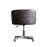 Fern Antique Ebony Leather Swivel Office Chair - The Furniture Mega Store 