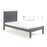 Tito Bedstead 3ft Single Bed - Dark Grey - The Furniture Mega Store 