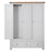 St.Ives French Grey & Oak 3 Door 2 Drawer Triple Wardrobe - The Furniture Mega Store 