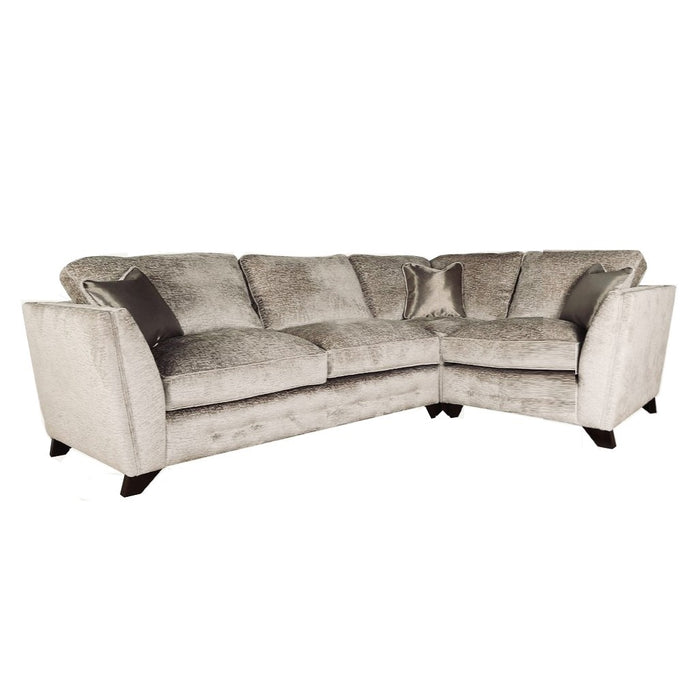 Pandora Fabric Corner Sofa - Choice Of Pillow or Classic Back, Sizes, Fabrics & Feet - The Furniture Mega Store 
