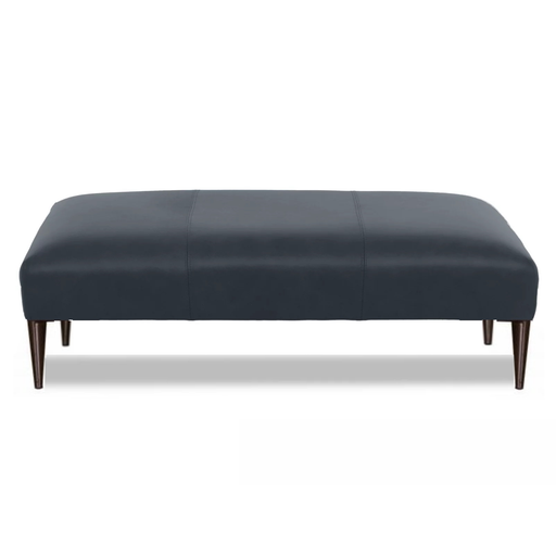 Harlow Leather Footstool - Choice Of Leather Colours & Feet - The Furniture Mega Store 
