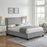 Grove Buttoned 4'6 Double Bed - Light Grey - The Furniture Mega Store 