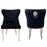 Valentino Lion Head Deep Tufted Velvet Dining Chairs - Set Of 2 - Black - The Furniture Mega Store 