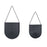 Lulu Wall Planters (Set of 2) Black - The Furniture Mega Store 