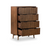 Strand Walnut Chest Of 4 Drawers - The Furniture Mega Store 