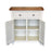 St.Ives White Painted & Oak 2 Door 1 Drawer Hall Cabinet - The Furniture Mega Store 