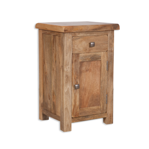 Bombay Mango Wood 1 Drawer 1 Door Bedside Cabinet - The Furniture Mega Store 