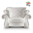 Pendragon Italian Leather Armchair - Choice Of Leathers & Optional Swarovski Crystal Buttons. - The Furniture Mega Store 
