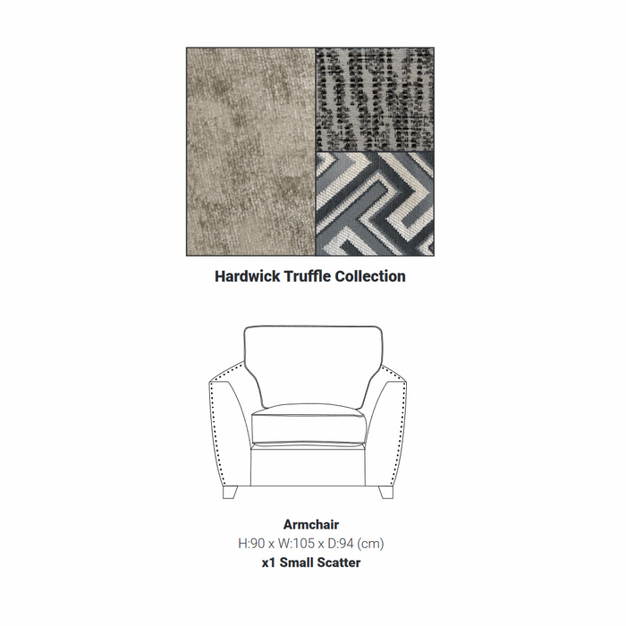 Amora Fabric Sofa & Armchair Collection - The Furniture Mega Store 