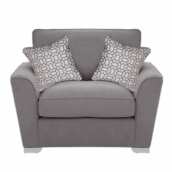 Atlantis Fabric Armchair & Love Chair - Choice Of Fabrics & Feet - The Furniture Mega Store 