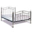 Callisto 4'6 Double Bed - Chrome - The Furniture Mega Store 