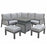 Bettina Corner Sofa + 2 Benches & Dining Table Set - Grey - The Furniture Mega Store 