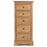 Cannes Natural Oak 2 Door 5 Drawer Tallboy Chest - The Furniture Mega Store 