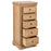 Cannes Natural Oak 2 Door 5 Drawer Tallboy Chest - The Furniture Mega Store 