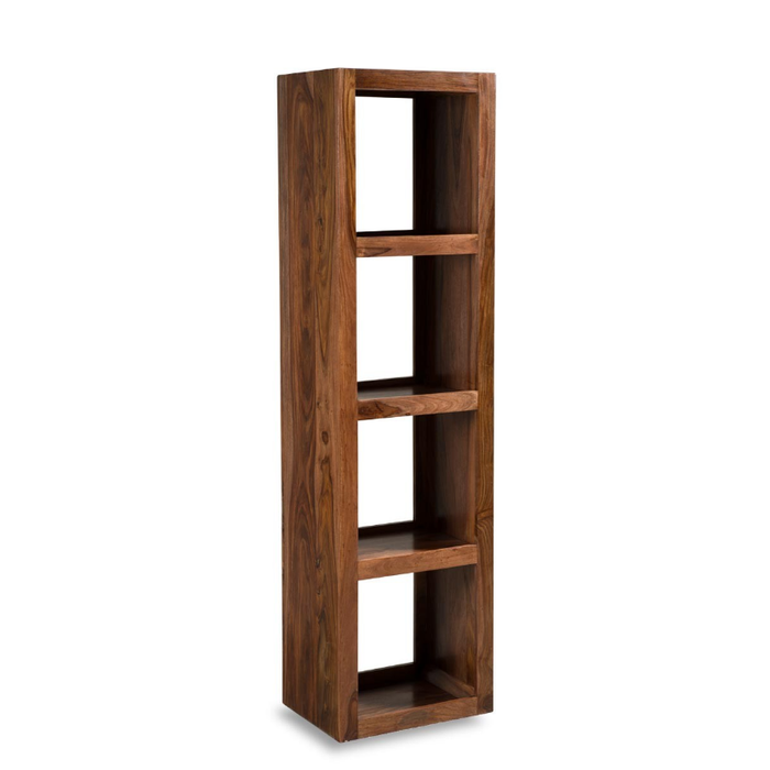 Cuban Petite Sheesham Vertical 4 Hole Display Shelf - The Furniture Mega Store 