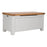 St.Ives French Grey & Oak Blanket Box - The Furniture Mega Store 