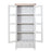 St.Ives French Grey & Oak 2 Door Glazed Display Cabinet - The Furniture Mega Store 