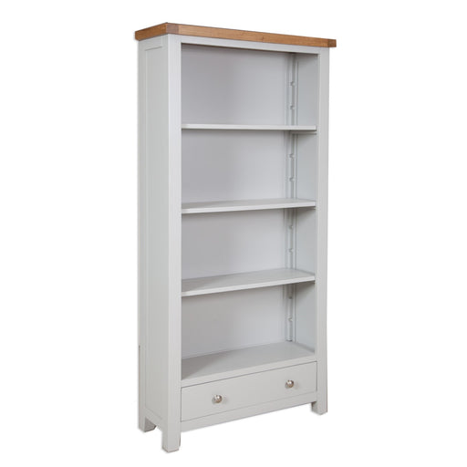 St.Ives French Grey & Oak Large Bookcase - The Furniture Mega Store 