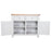 St.Ives French Grey & Oak 2 Door 2 Drawer Medium Sideboard - The Furniture Mega Store 