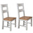 St.Ives French Grey & Oak Dining Chairs - Sold In Pairs - The Furniture Mega Store 