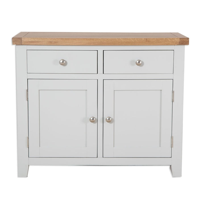St.Ives French Grey & Oak 2 Door 2 Drawer Medium Sideboard - The Furniture Mega Store 