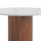 Milo Walnut Fluted Wood & Marble Top Round Dining Table - 120cm - The Furniture Mega Store 