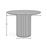 Milo Walnut Fluted Wood & Marble Top Round Dining Table - 120cm - The Furniture Mega Store 
