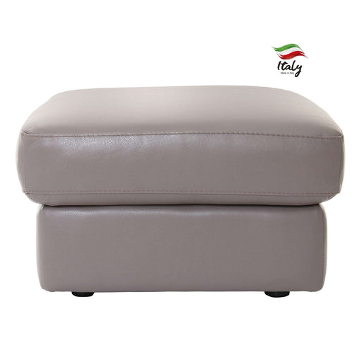 Argenta Italian Leather Footstool - The Furniture Mega Store 